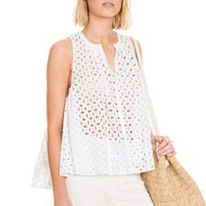 REVIEW Lantana Blue Floral Sleeveless Peplum Top Blouse